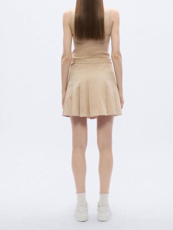 26SS 라코스테 숏 스커트 JF8001X6F Beige - LACOSTE