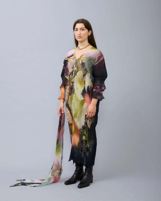  줄리아 호이어 롱 원피스 Julia Heuer Sue Handpleated Kaftan Nola - JULIA HEUER