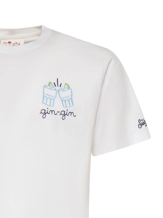 26SS 세인트바쓰 반팔 티셔츠 POT000104379L White - MC2 SAINT BARTH