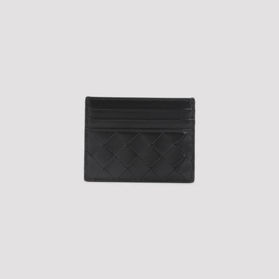 26FW 보테가베네타 인트레치아토 크레딧 카드 케이스 796324 VCPP3 8425 BLACK - BOTTEGA VENETA