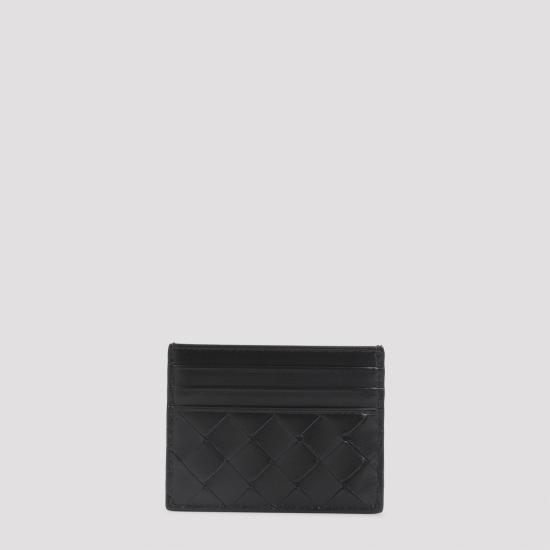 26FW 보테가베네타 인트레치아토 크레딧 카드 케이스 796324 VCPP3 8425 BLACK