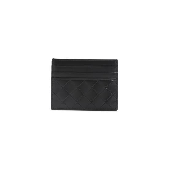 26FW 보테가베네타 인트레치아토 크레딧 카드 케이스 796324 VCPP3 8425 BLACK - BOTTEGA VENETA
