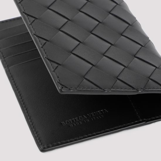 26FW 보테가베네타 인트레치아토 패스포트 케이스 749441 VCPQ4 8803 BLACK - BOTTEGA VENETA