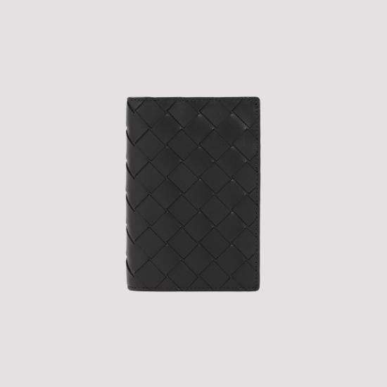 26FW 보테가베네타 인트레치아토 패스포트 케이스 749441 VCPQ4 8803 BLACK - BOTTEGA VENETA