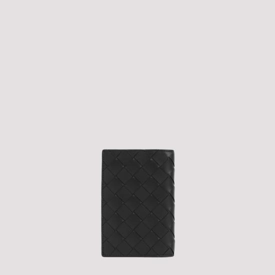 26FW 보테가베네타 인트레치아토 패스포트 케이스 749441 VCPQ4 8803 BLACK - BOTTEGA VENETA