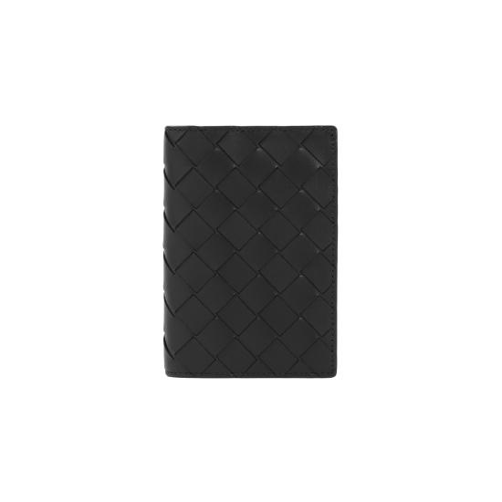 26FW 보테가베네타 인트레치아토 패스포트 케이스 749441 VCPQ4 8803 BLACK - BOTTEGA VENETA