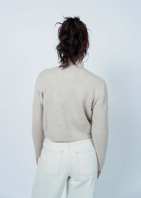  얼루드 자켓 Allude 스냅 스웨터 재킷 Fleur De Sel - ALLUDE