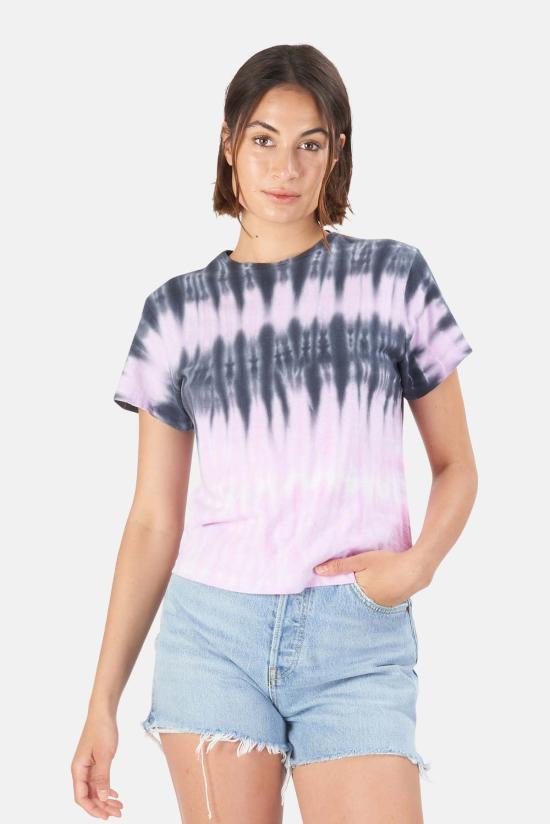  리던 반팔 티셔츠 024 2WSC1 STRIPE TIE DYE BLOSSOM