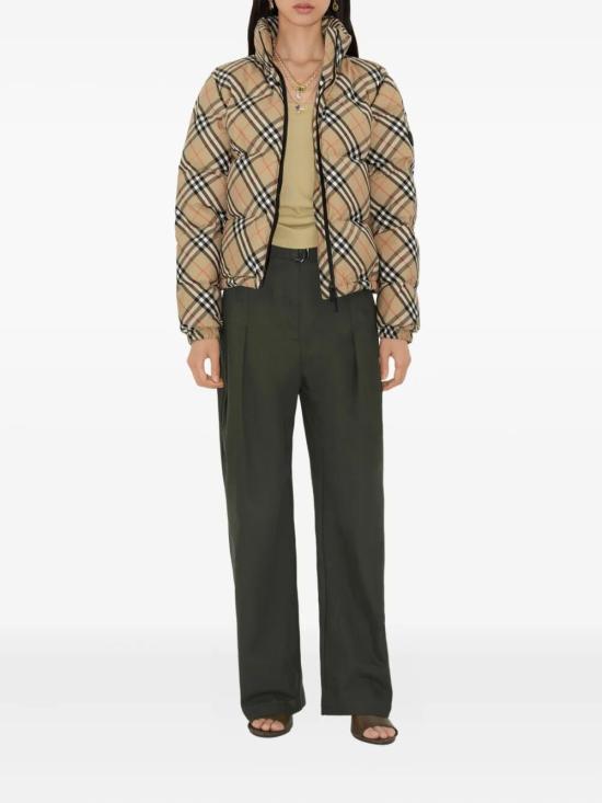 26FW 버버리 체크 다운 패딩 8110249 SAND - BURBERRY