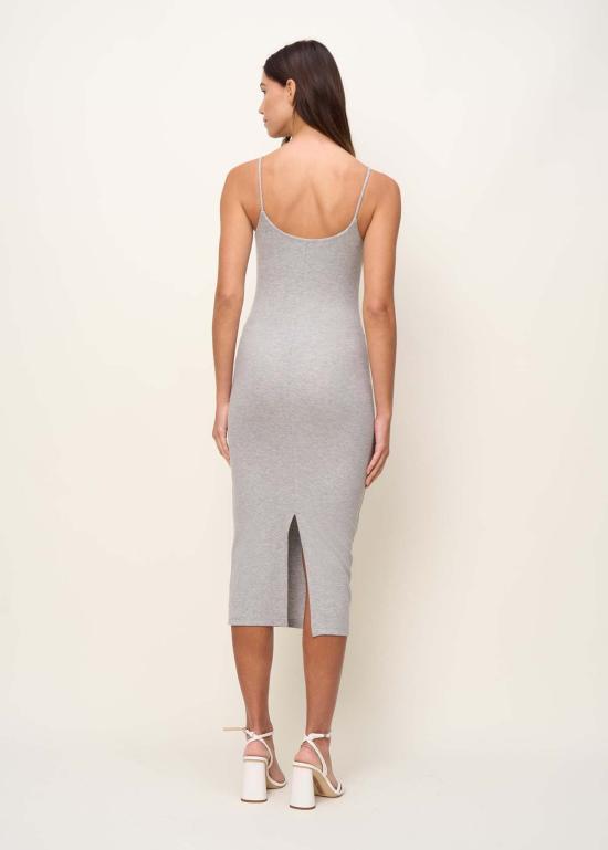  더 스탠다드 스티치 미디 원피스 스탠다드 스티치 스파게티 스트랩 미디 드레스 헤더 그레이 - THE STANDARD STITCH