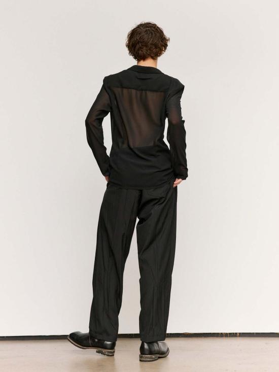  MM6 메종마르지엘라 스트레이트 팬츠 Mm6 메종 마르지엘라 울 폴리 크리즈 팬츠 - MM6 MAISON MARGIELA