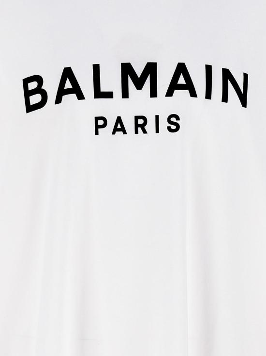  발망 반팔 티셔츠 오가닉 코튼 티셔츠 - BALMAIN