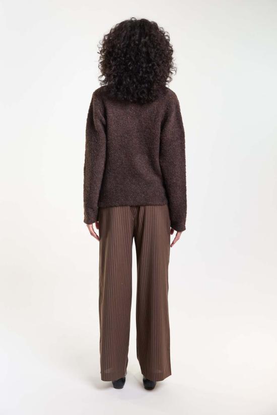  데이지 스튜디오 긴팔 티셔츠 Deiji Studios Crossover Top Brown Multi - DEIJI STUDIO