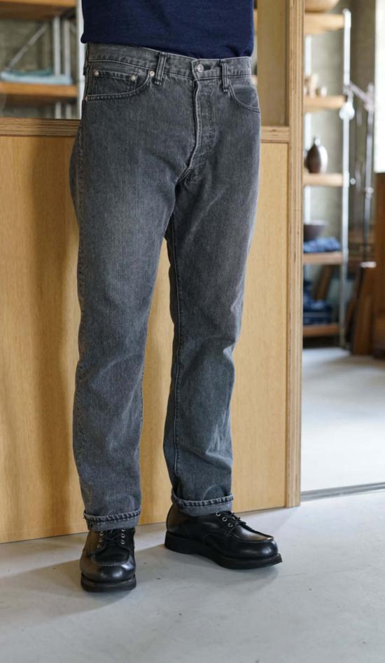  오어슬로우 데님 팬츠 Orslow 105 90's 블랙 데님 스톤 워시 - ORSLOW