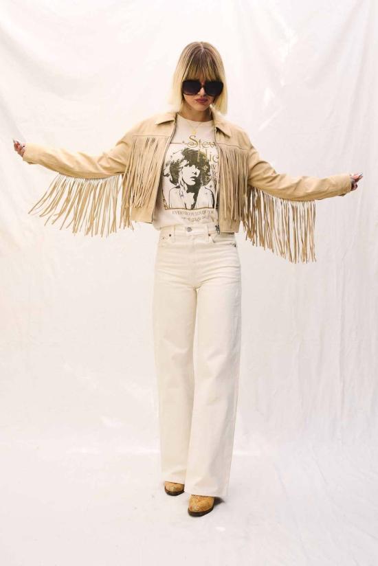  데이드리머 가죽 자켓 Daydreamer Stevie Nicks In Your Dreams 앙코르 티셔츠 더티 화이트 - DAYDREAMER