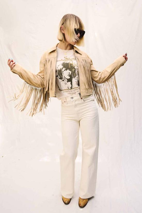  데이드리머 가죽 자켓 Daydreamer Stevie Nicks In Your Dreams 앙코르 티셔츠 더티 화이트 - DAYDREAMER