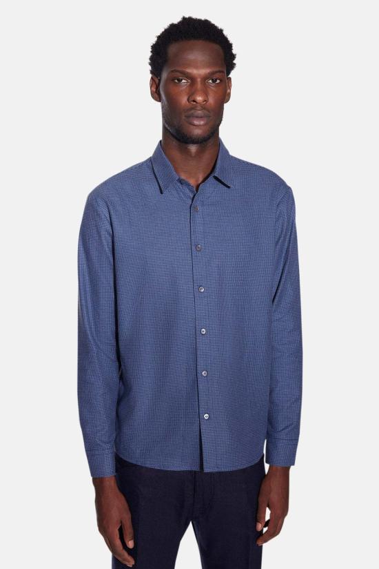  블루&크림 셔츠 WVBCM2489T BLUE HOUNDSTOOTH