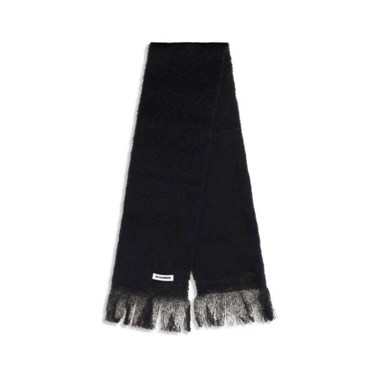 26FW 질샌더 머플러/스카프 질 샌더 울 오비스 아리에스 스카프 블랙 - JIL SANDER