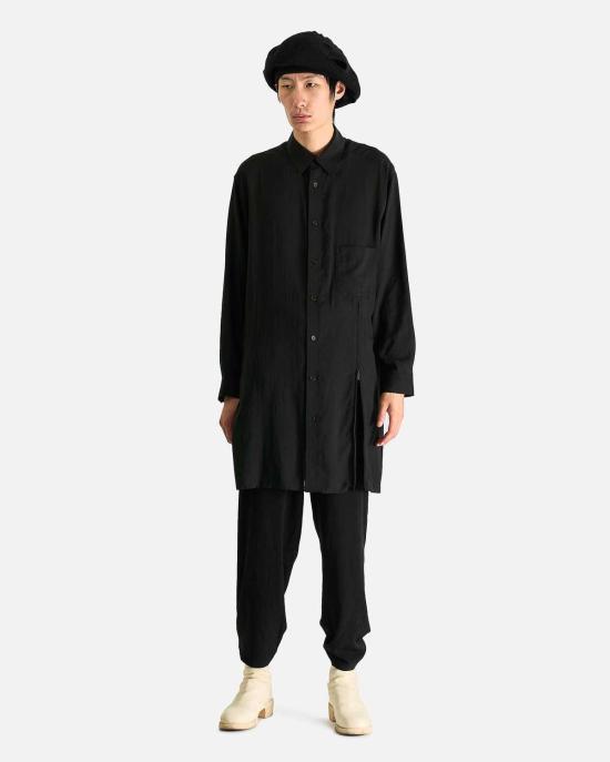 요지 야마모토 셔츠 뿌르 옴므 지퍼 & 버튼 디테일 B - YOHJI YAMAMOTO