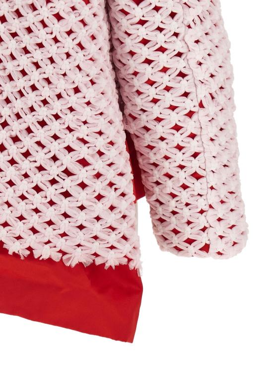  꼼데가르송 수트 자켓 Comme Des Garçons 새틴 효과 튤 위브 블레이저 멀티컬러 - COMME DES GARCONS