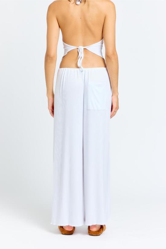  SAB STUDIO 스트레이트 팬츠 Sâb Studio Lila Rib Pant Bright White - SAB STUDIO
