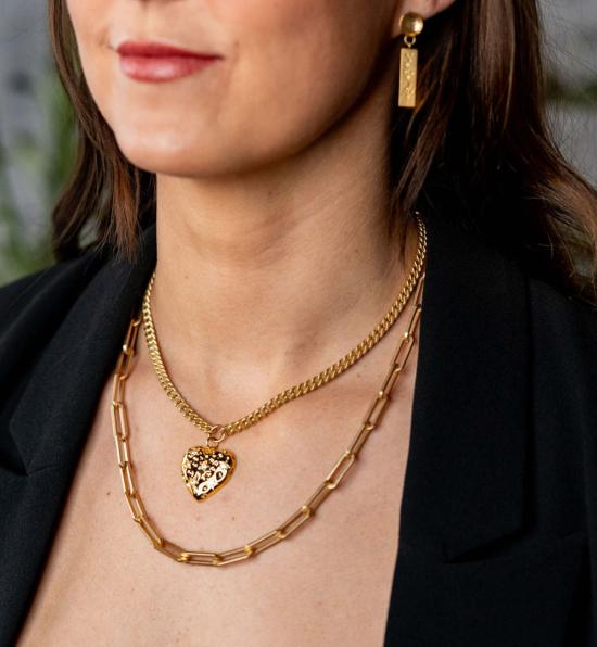  로니 폴 주얼리 목걸이/팬던트 빅 하트 목걸이 골드 - LONI PAUL JEWELRY
