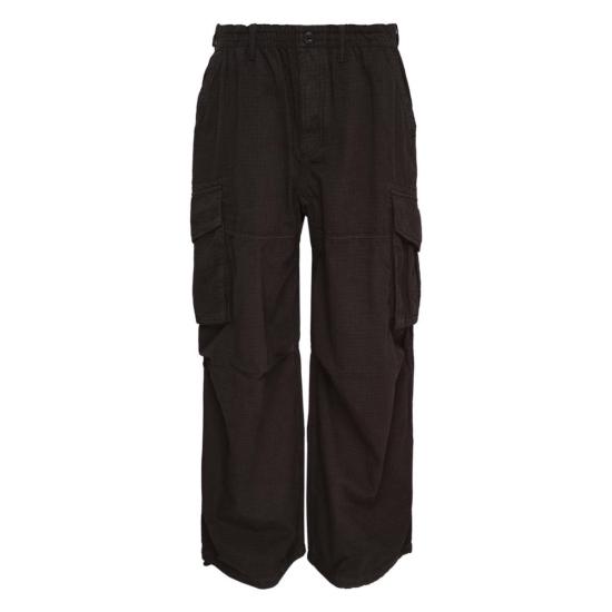  알렉산더 왕 스트레이트 팬츠 엘라스틱 미드라이즈 카고  제트 블랙 - ALEXANDER WANG