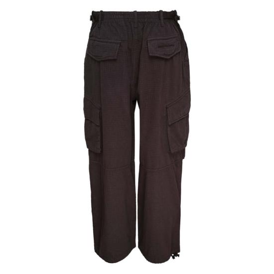  알렉산더 왕 스트레이트 팬츠 엘라스틱 미드라이즈 카고  제트 블랙 - ALEXANDER WANG