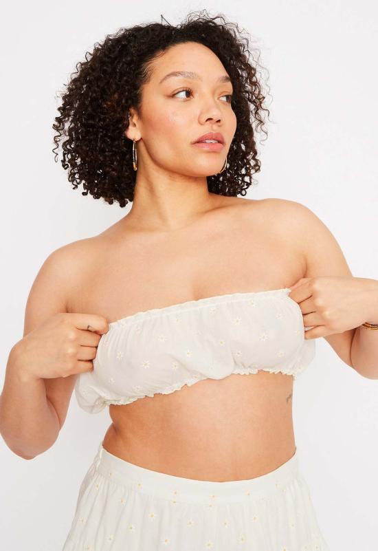  루 샤르망 민소매 티셔츠 Loup Charmant Bloom Bandeau 데이지 자수