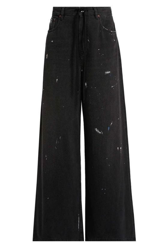  마르지엘라 데님 팬츠 메종  페인트 스플래터 와이드 레그 진 - MAISON MARGIELA