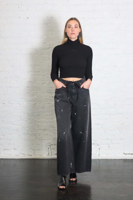  마르지엘라 데님 팬츠 메종  페인트 스플래터 와이드 레그 진 - MAISON MARGIELA