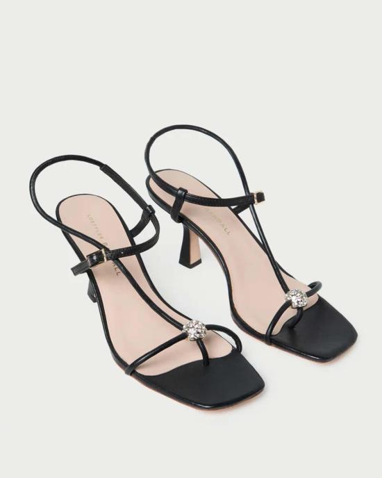  로플러랜달 샌들 로플러 랜달 트리아나 미드힐  블랙/크리스탈 - LOEFFLER RANDALL