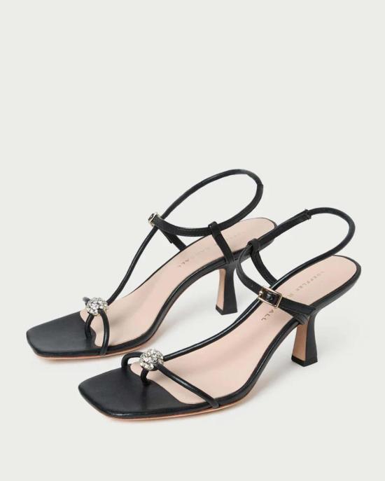  로플러랜달 샌들 로플러 랜달 트리아나 미드힐  블랙/크리스탈 - LOEFFLER RANDALL