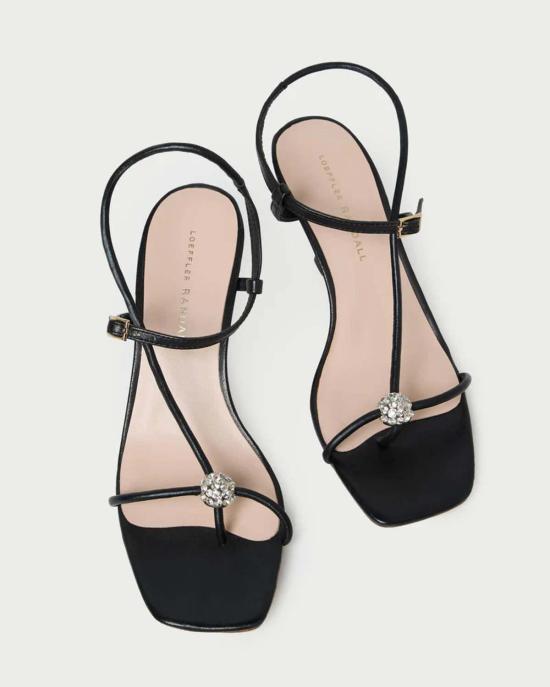  로플러랜달 샌들 로플러 랜달 트리아나 미드힐  블랙/크리스탈 - LOEFFLER RANDALL