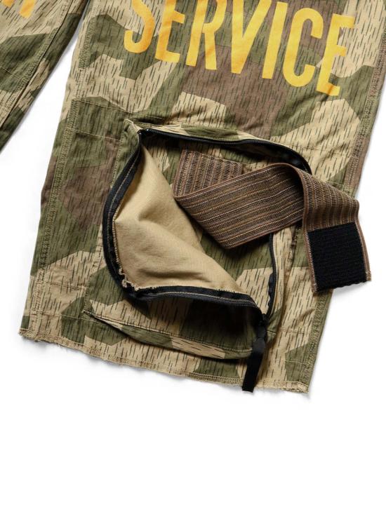  캐피탈 스트레이트 팬츠 Kapital Ox Rain Camo East Remair 팬츠 Rcm Camo Green - KAPITAL