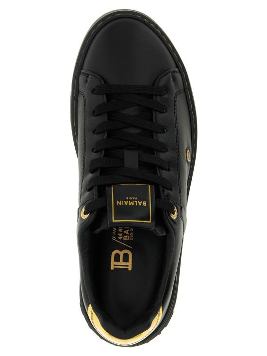  발망 스니커즈 B 코트 램 레더 로우탑  블랙 - BALMAIN