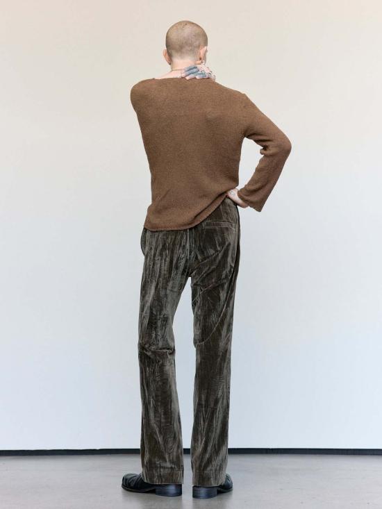 가브리엘라 콜 가먼츠 긴팔 티셔츠 317번 브라운 코튼 캐시미어 니트 - GABRIELA COLL GARMENTS