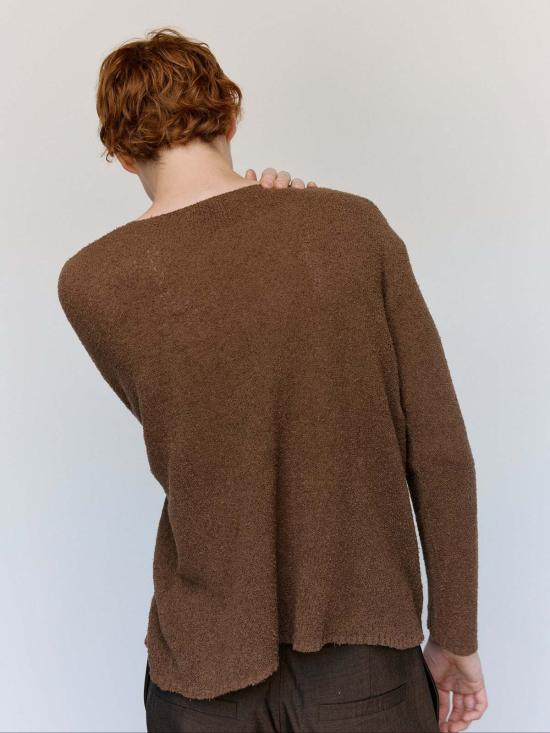  가브리엘라 콜 가먼츠 긴팔 티셔츠 317번 브라운 코튼 캐시미어 니트 - GABRIELA COLL GARMENTS
