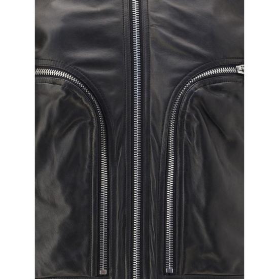 25FW 릭 오웬스 가죽 자켓 바우하우스 플라이트 가죽 재킷 블랙 - RICK OWENS