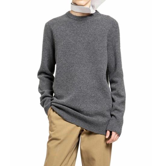  마르지엘라 긴팔 티셔츠 메종  울 스웨트셔츠 그레이 - MAISON MARGIELA