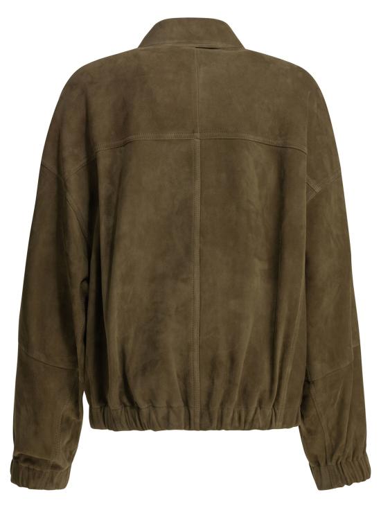 26FW 브루넬로 쿠치넬리 아우터 꾸뛰르 재킷과 코트 (녹색) - BRUNELLO CUCINELLI
