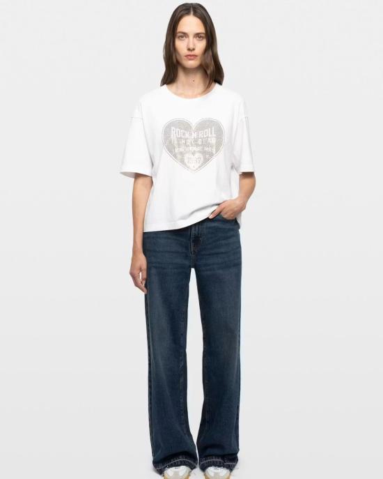  자딕앤볼테르 반팔 티셔츠 JWTS02922 107 White - ZADIG & VOLTAIRE