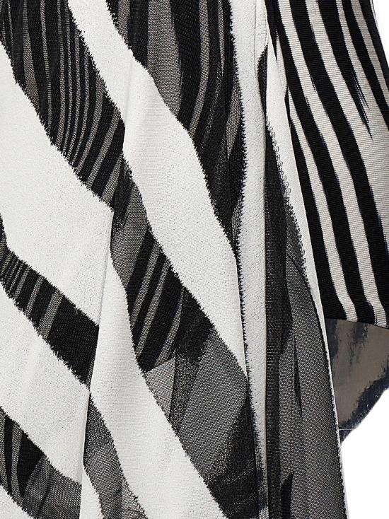  미소니 바디수트 티셔츠 미쏘니 바이컬러 비스코스 바디수트 화이트/블랙 - MISSONI