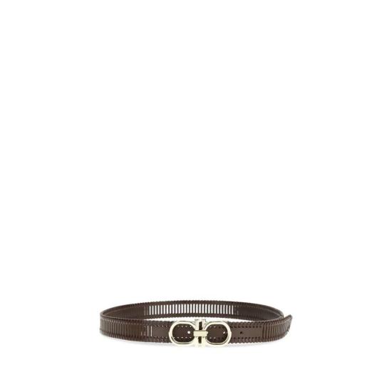  살바토레 페라가모 벨트 페라가모 송아지 가죽 보스 타우러스 레귤러  브라운 - SALVATORE FERRAGAMO