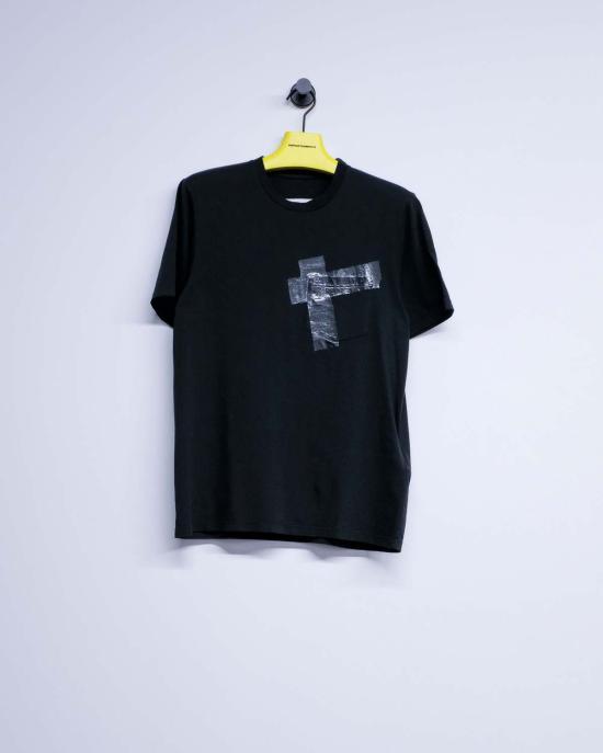  마르지엘라 반팔 티셔츠 메종  코튼 테이핑 저지 티셔츠 - MAISON MARGIELA