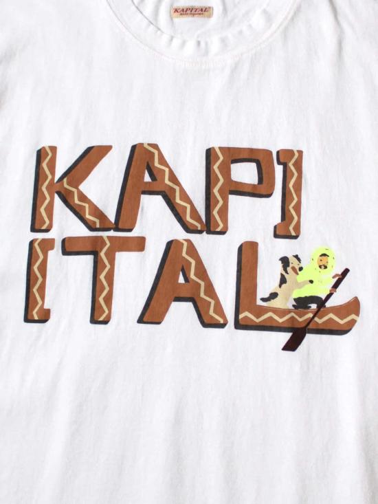  캐피탈 반팔 티셔츠 Kapital 20/ 저지 크루 T(카누 ) 티셔츠 - KAPITAL
