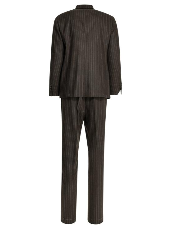 26FW 브루넬로 쿠치넬리 수트 정장용 핀스트라이프  브라운 - BRUNELLO CUCINELLI