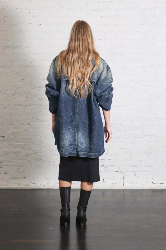 마르지엘라 데님 자켓 메종  다크 워시드 블루 데님 재킷 - MAISON MARGIELA