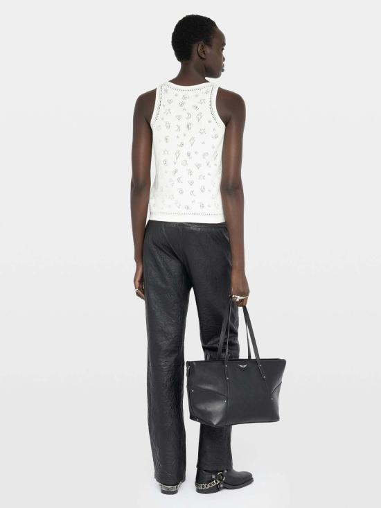 자딕앤볼테르 민소매 티셔츠 Zadig & Voltaire Jossy Bandana Tank Eggshell - ZADIG & VOLTAIRE