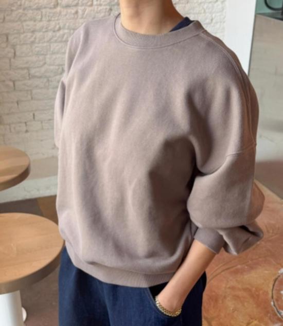  르 본 숍 스웨터 르봉숍 프렌치 테리 코어 스웨트셔츠 버섯 - Le Bon Shoppe